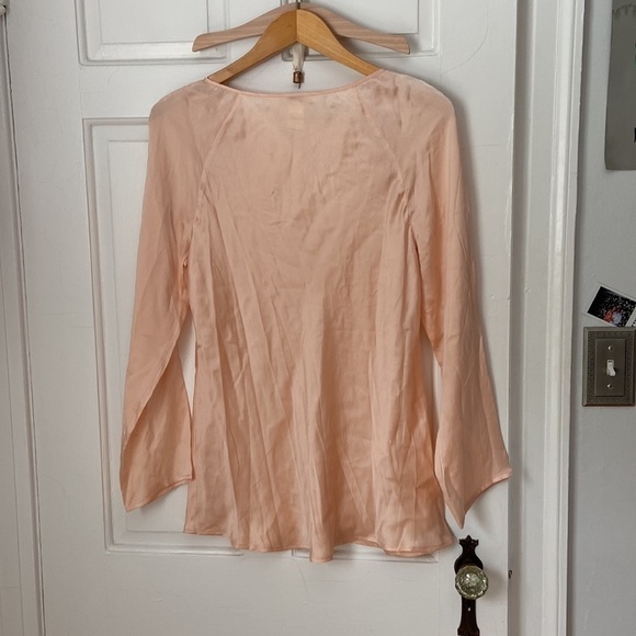 Sundance peach silk tunic with braid detail - Picture 4 of 4
